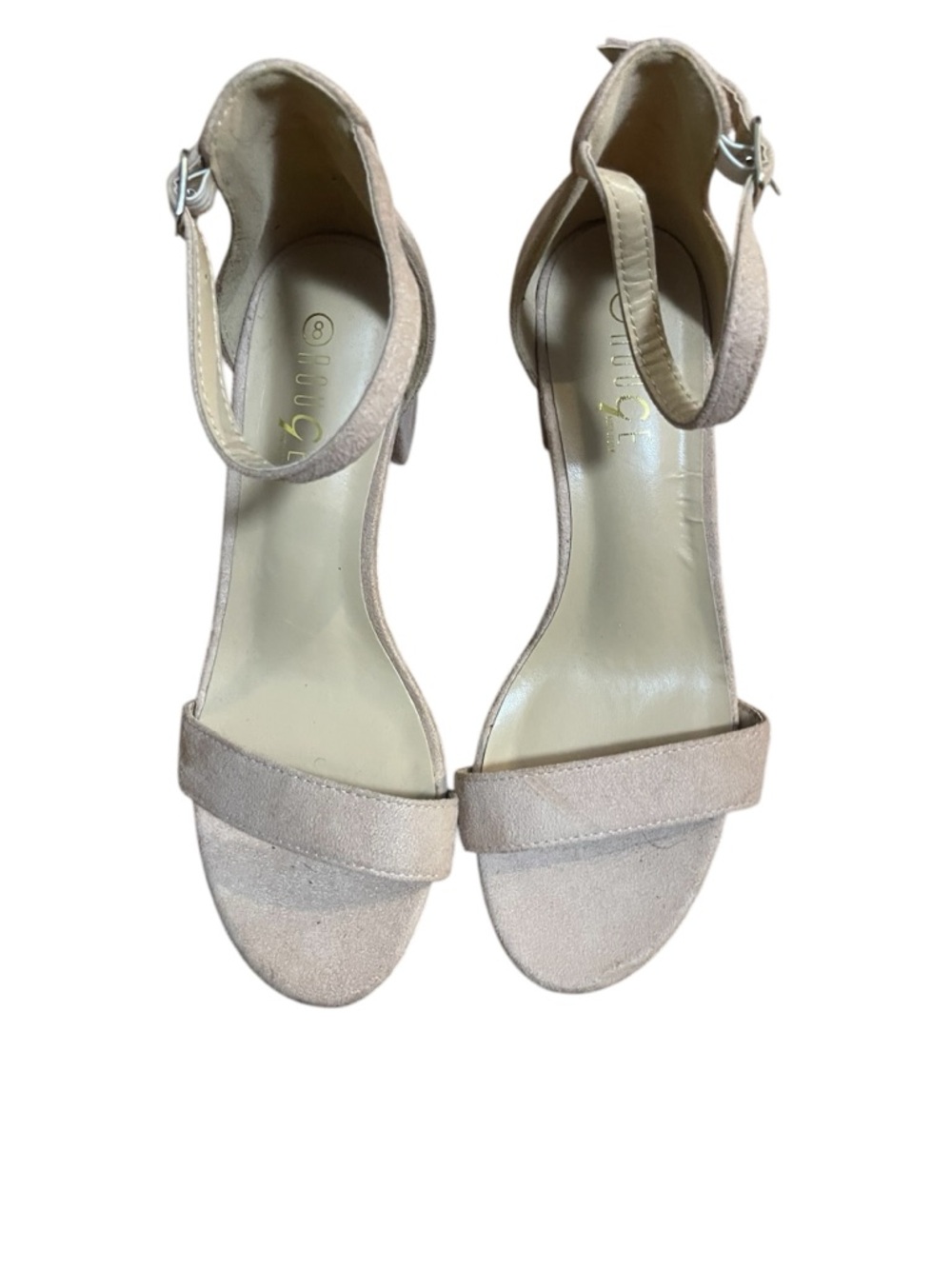 Open Toe Sandals with Block Heel Ankle Strap - Picture 2 of 3
